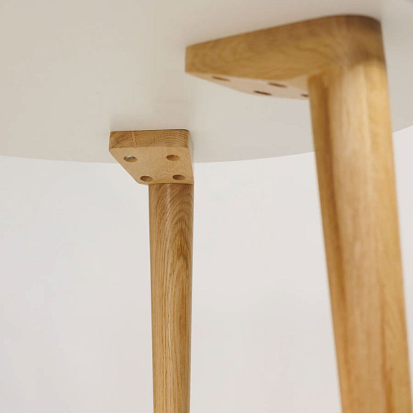 Стол обеденный Lovko Dan d-70 Белый/натуральный-7