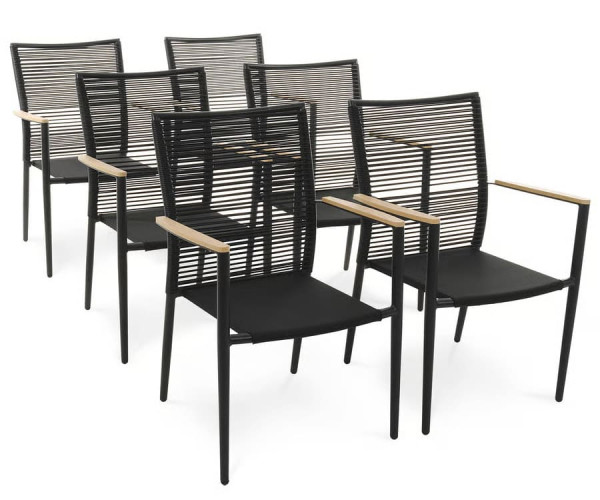 Комплект садових меблів Di Volio Acona 6+1 Чорний/бежевий-8