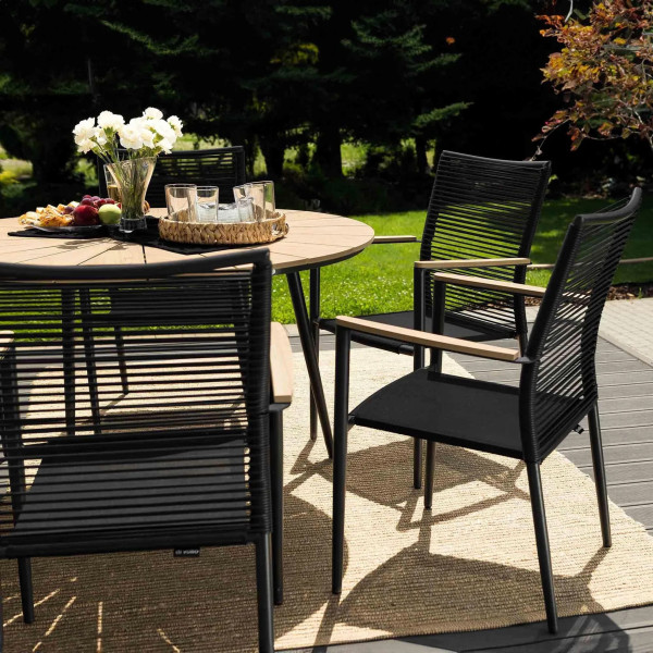 Комплект садовой мебели Di Volio Acona 6+1 Черный/бежевый-5