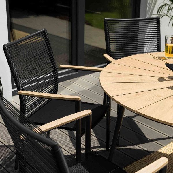 Комплект садовой мебели Di Volio Acona 6+1 Черный/бежевый-6