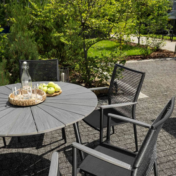 Комплект садовой мебели Di Volio Acona 6+1 Черный/серый-3