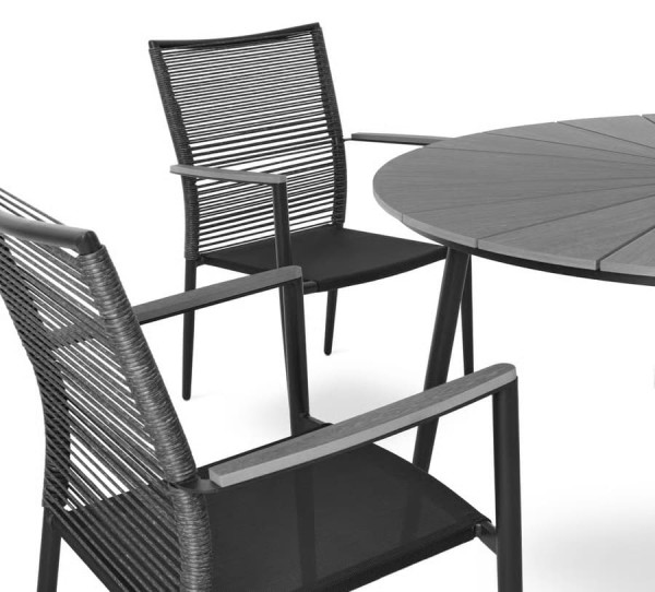 Комплект садовой мебели Di Volio Acona 6+1 Черный/серый-9