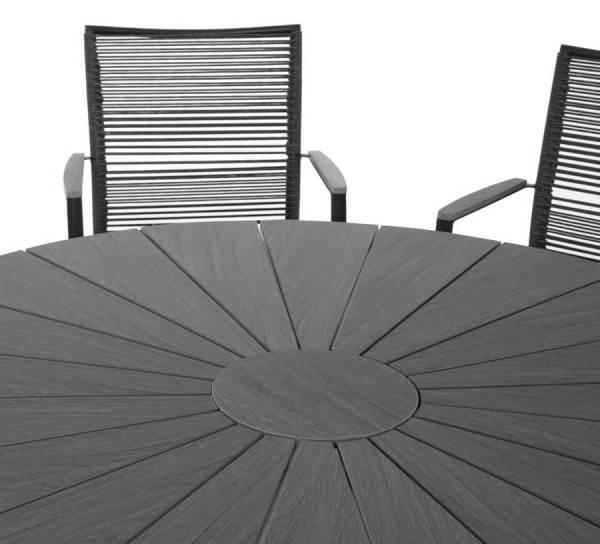 Комплект садовой мебели Di Volio Acona 6+1 Черный/серый-7