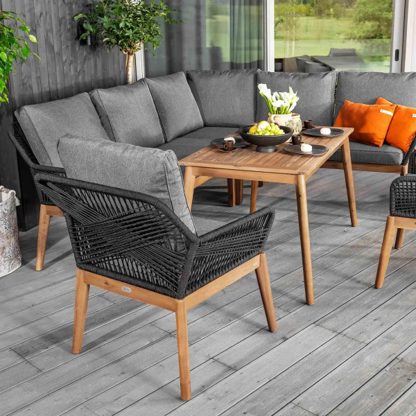 Комплект садових меблів Di Volio Albenga Чорний-6