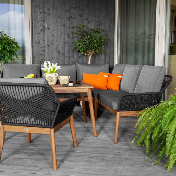 Комплект садових меблів Di Volio Albenga Чорний-7