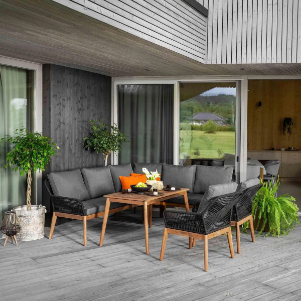 Комплект садових меблів Di Volio Albenga Чорний-2