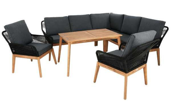 Комплект садових меблів Di Volio Albenga Чорний-9