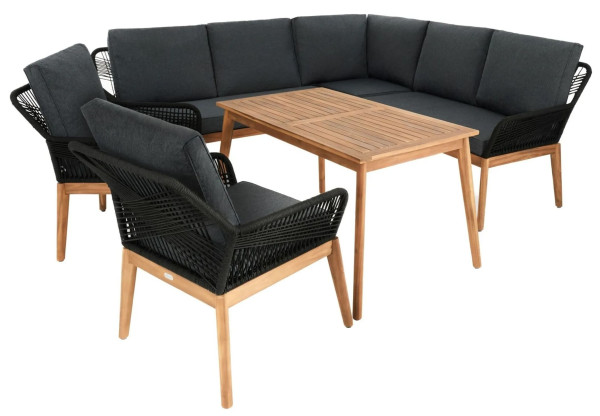 Комплект садових меблів Di Volio Albenga Чорний-10