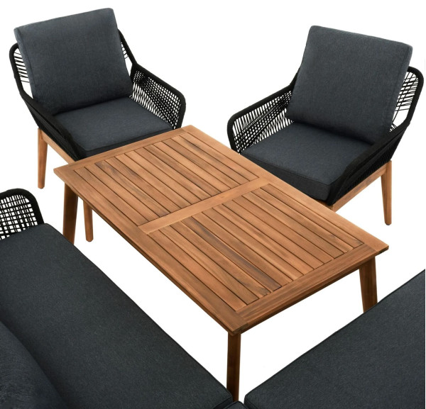 Комплект садових меблів Di Volio Albenga Чорний-11