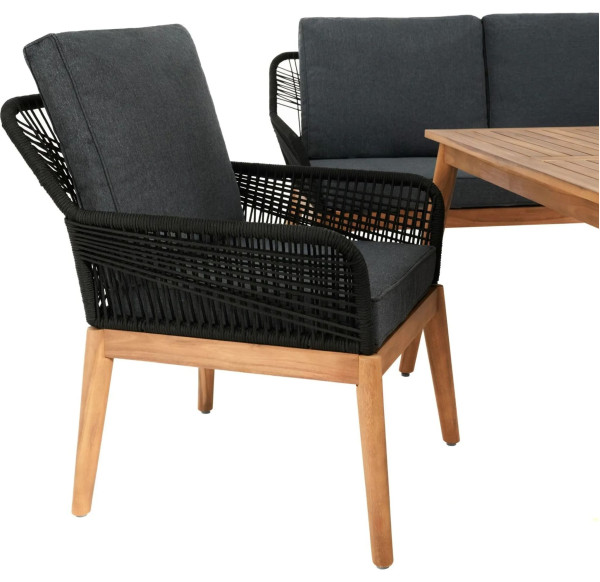 Комплект садових меблів Di Volio Albenga Чорний-12