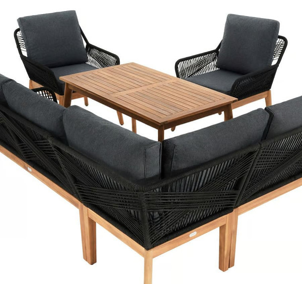 Комплект садових меблів Di Volio Albenga Чорний-14