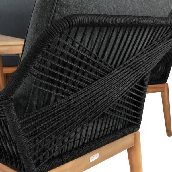 Комплект садових меблів Di Volio Albenga Чорний-6