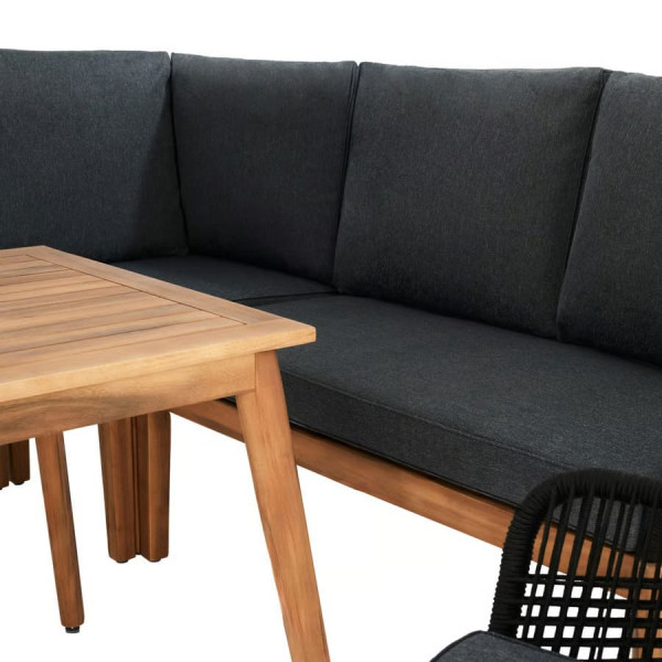 Комплект садових меблів Di Volio Albenga Чорний-5