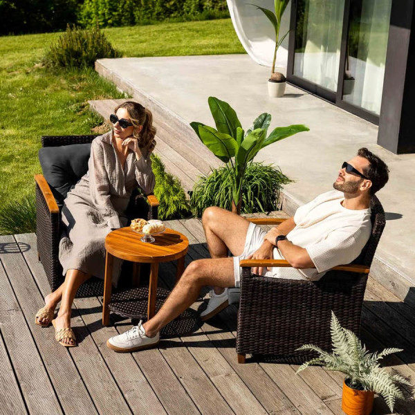 Комплект садових меблів Di Volio Arde Коричневий/графіт-1