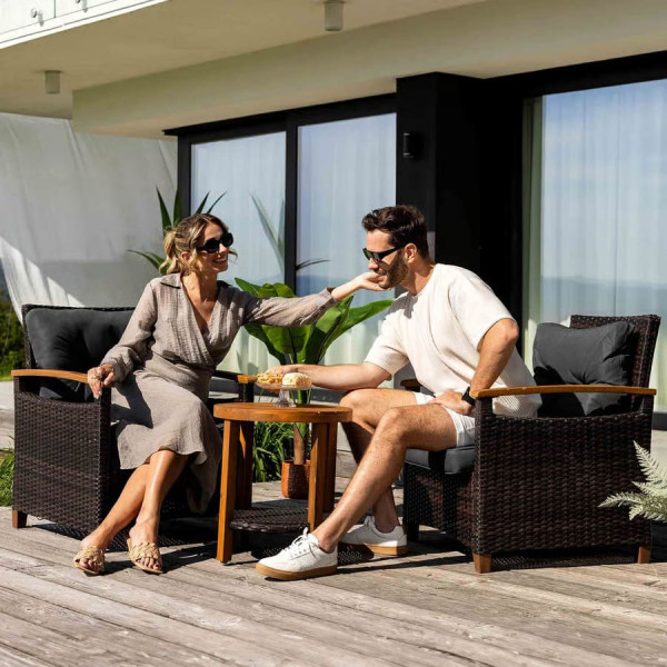 Комплект садових меблів Di Volio Arde Коричневий/графіт-2