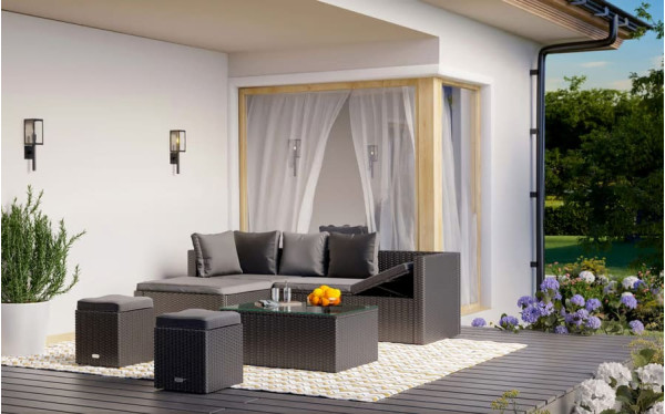 Комплект садовой мебели Di Volio Bologna Черный/серый-1