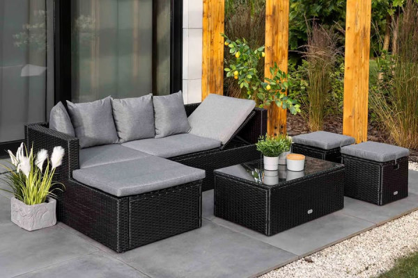 Комплект садовой мебели Di Volio Bologna Черный/серый-2