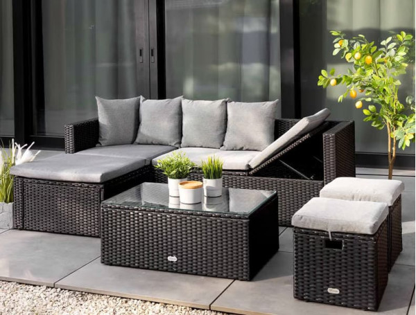 Комплект садовой мебели Di Volio Bologna Черный/серый-0