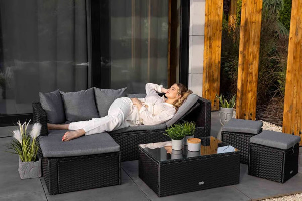 Комплект садовой мебели Di Volio Bologna Черный/серый-3