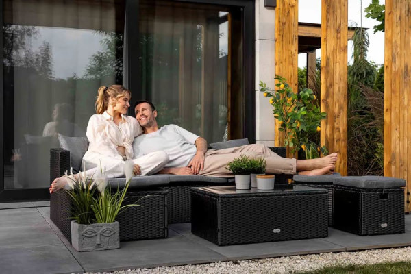 Комплект садовой мебели Di Volio Bologna Черный/серый-4