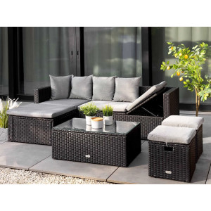 Комплект садовой мебели Di Volio Bologna Черный/серый