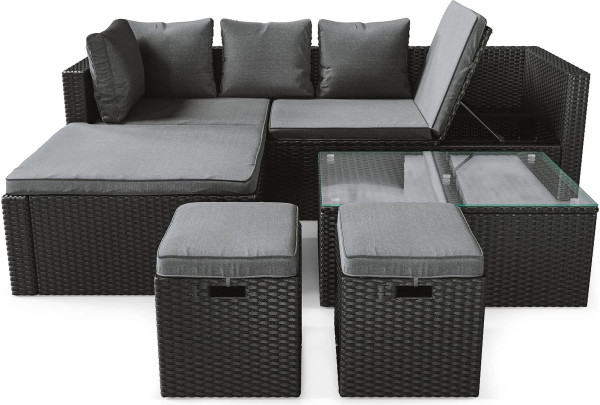 Комплект садовой мебели Di Volio Bologna Черный/серый-9