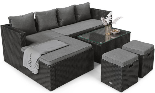 Комплект садовой мебели Di Volio Bologna Черный/серый-7