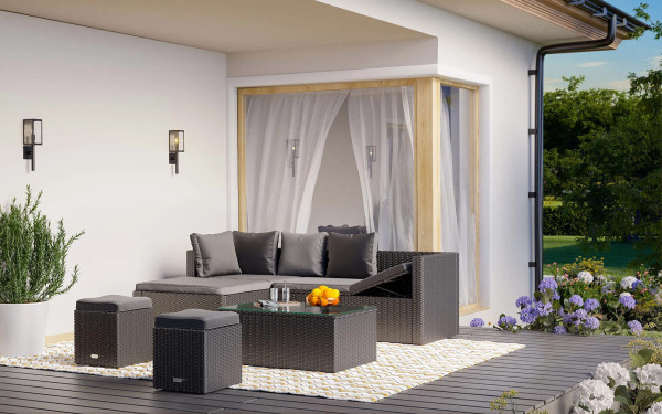 Комплект садовой мебели Di Volio Bologna Черный/серый-1