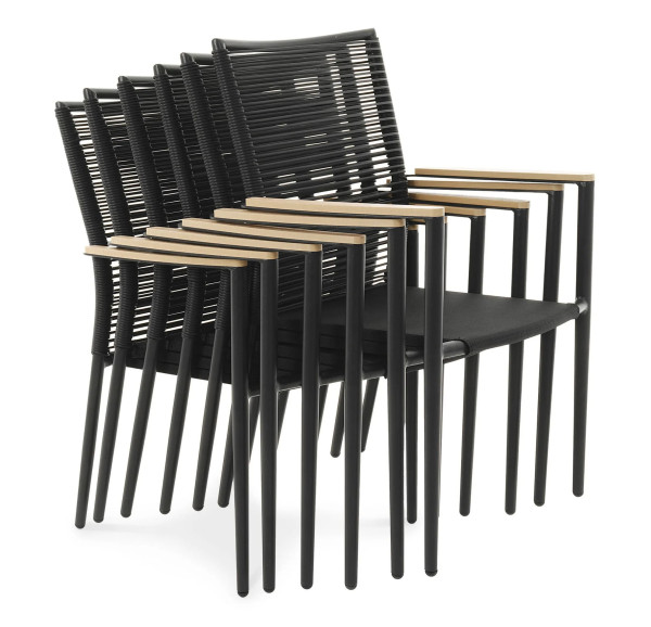 Комплект садовой мебели Di Volio Breno 6+1 Черный/бежевый-12