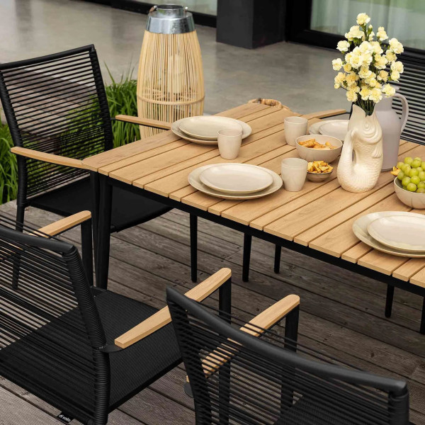 Комплект садовой мебели Di Volio Breno 6+1 Черный/бежевый-3