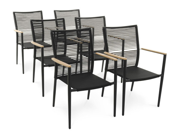 Комплект садовой мебели Di Volio Breno 6+1 Черный/бежевый-10