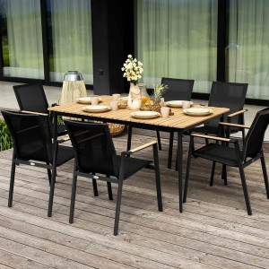 Комплект садовой мебели Di Volio Brivio 6+1 Черный/бежевый