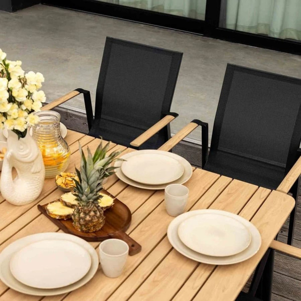 Комплект садових меблів Di Volio Brivio 6+1 Чорний/бежевий-4