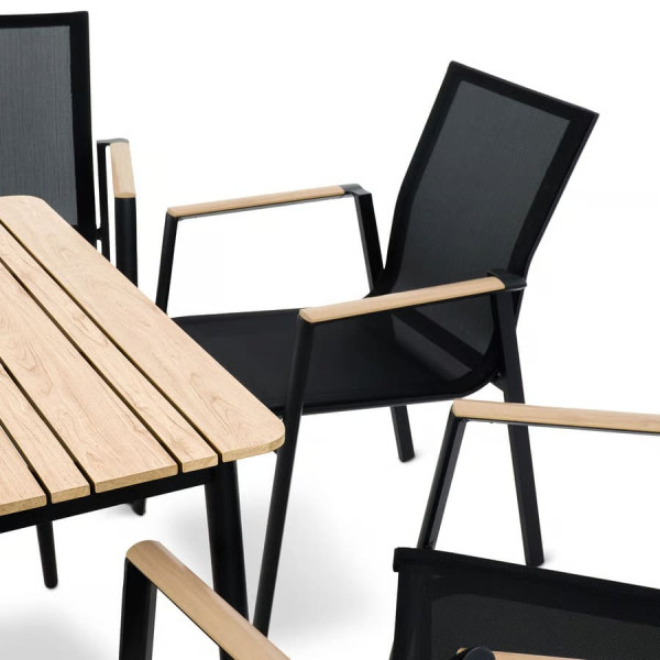 Комплект садових меблів Di Volio Brivio 6+1 Чорний/бежевий-7