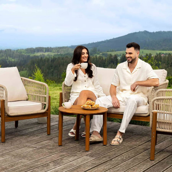 Комплект садових меблів Di Volio Deli Бежевий/кремовий-2