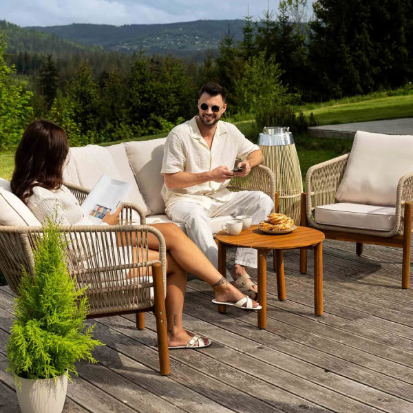 Комплект садових меблів Di Volio Deli Бежевий/кремовий-3