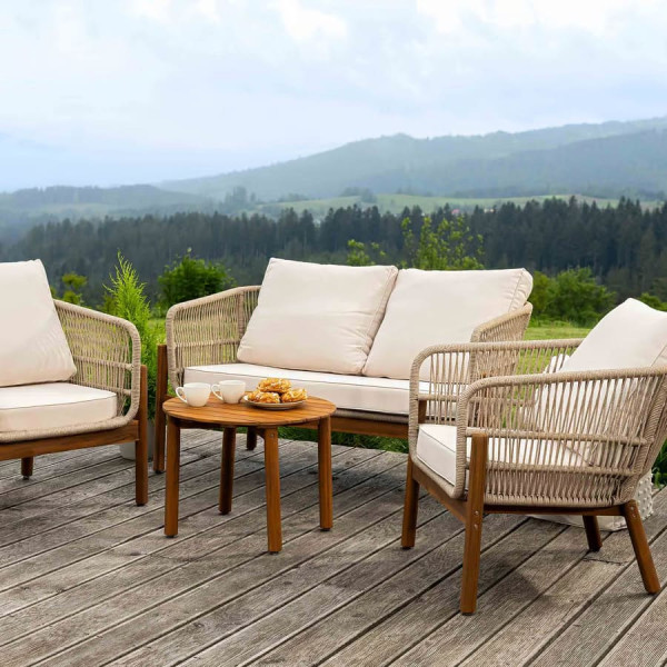 Комплект садових меблів Di Volio Deli Бежевий/кремовий-1