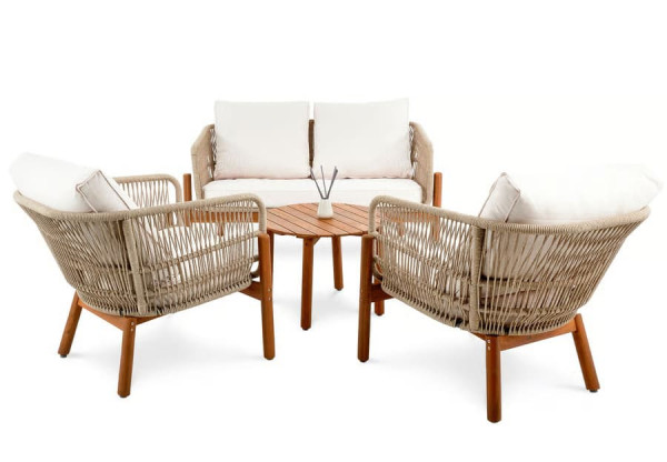 Комплект садових меблів Di Volio Deli Бежевий/кремовий-10