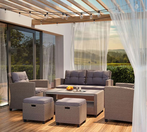 Комплект садових меблів Di Volio Firenze Бежевий-0