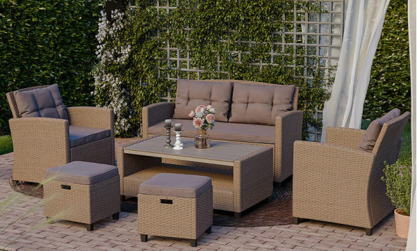 Комплект садових меблів Di Volio Firenze Бежевий-2