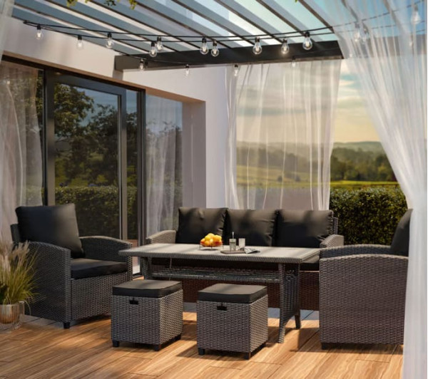 Комплект садових меблів Di Volio Genova Сірий/графіт-0