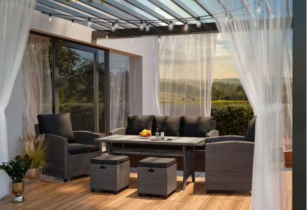 Комплект садових меблів Di Volio Genova Сірий/графіт-1