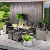 Комплект садових меблів Di Volio Genova Сірий/графіт