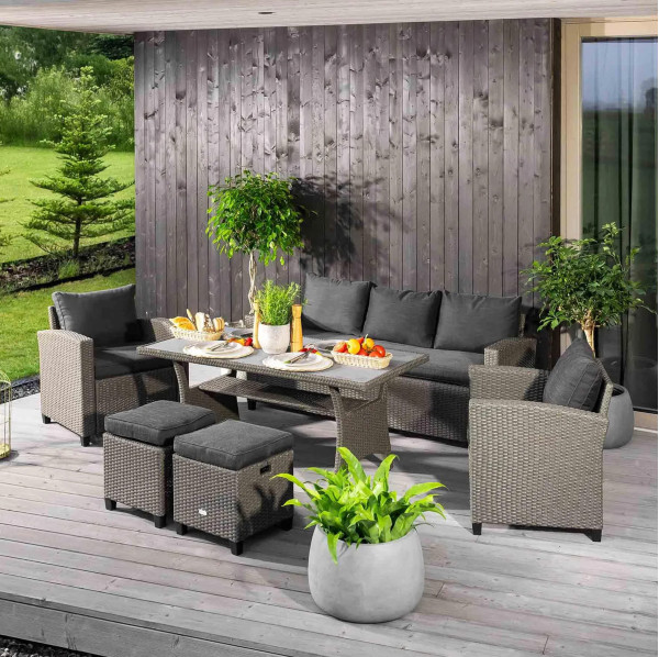 Комплект садових меблів Di Volio Genova Сірий/графіт-0