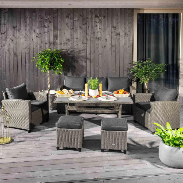 Комплект садових меблів Di Volio Genova Сірий/графіт-1