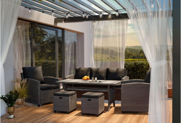 Комплект садових меблів Di Volio Genova Сірий/графіт-8