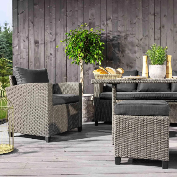 Комплект садових меблів Di Volio Genova Сірий/графіт-10