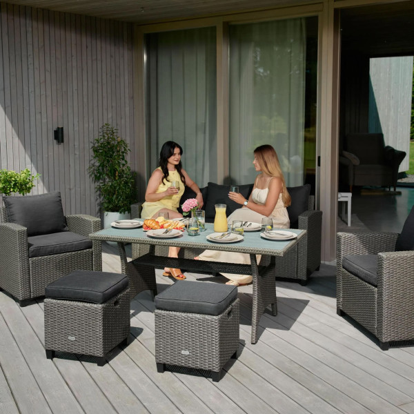 Комплект садових меблів Di Volio Genova Сірий/графіт-6