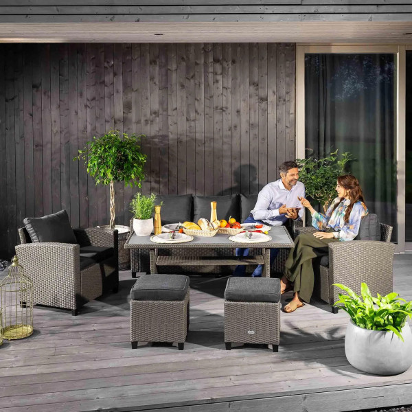 Комплект садових меблів Di Volio Genova Сірий/графіт-3