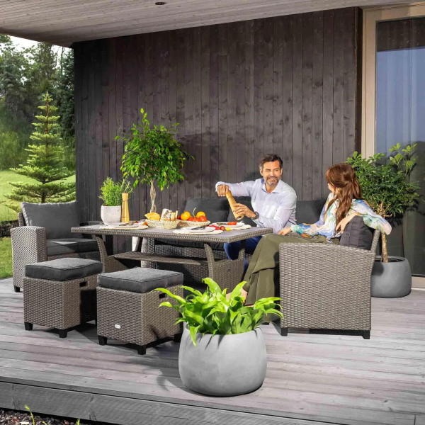 Комплект садових меблів Di Volio Genova Сірий/графіт-4